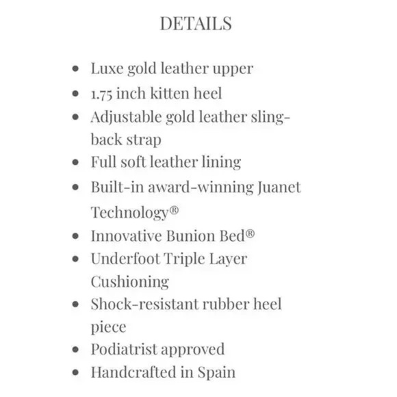 Sole Bliss- Kara Gold Leather NIB Sz 42 (US 11) - Picture 10 of 12